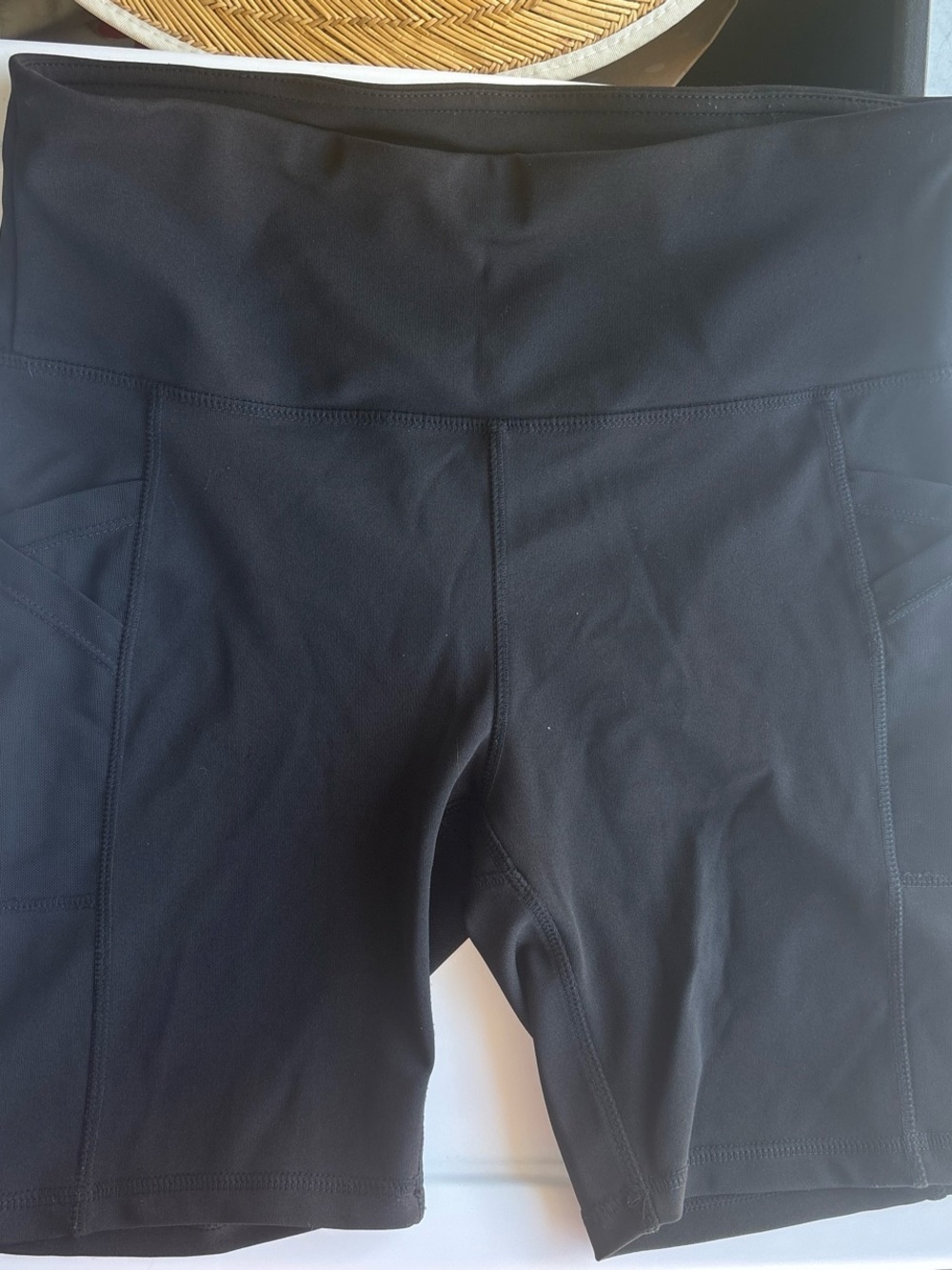 High-Waist Black Active Bike Shorts